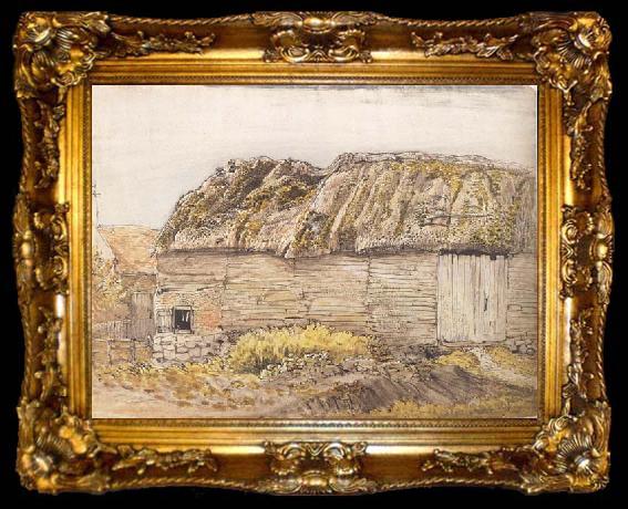framed  Samuel Palmer A Barn with a Mossy Roof, ta009-2